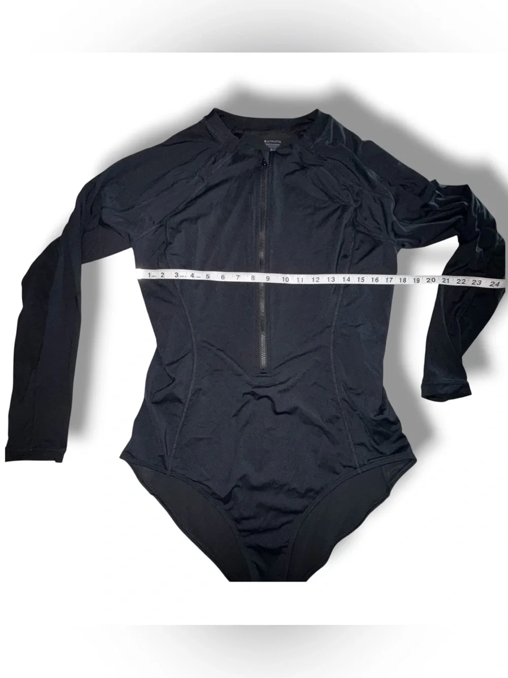ATHLETA Women’s Sun Shield One Piece Rashguard - Black XL Tall